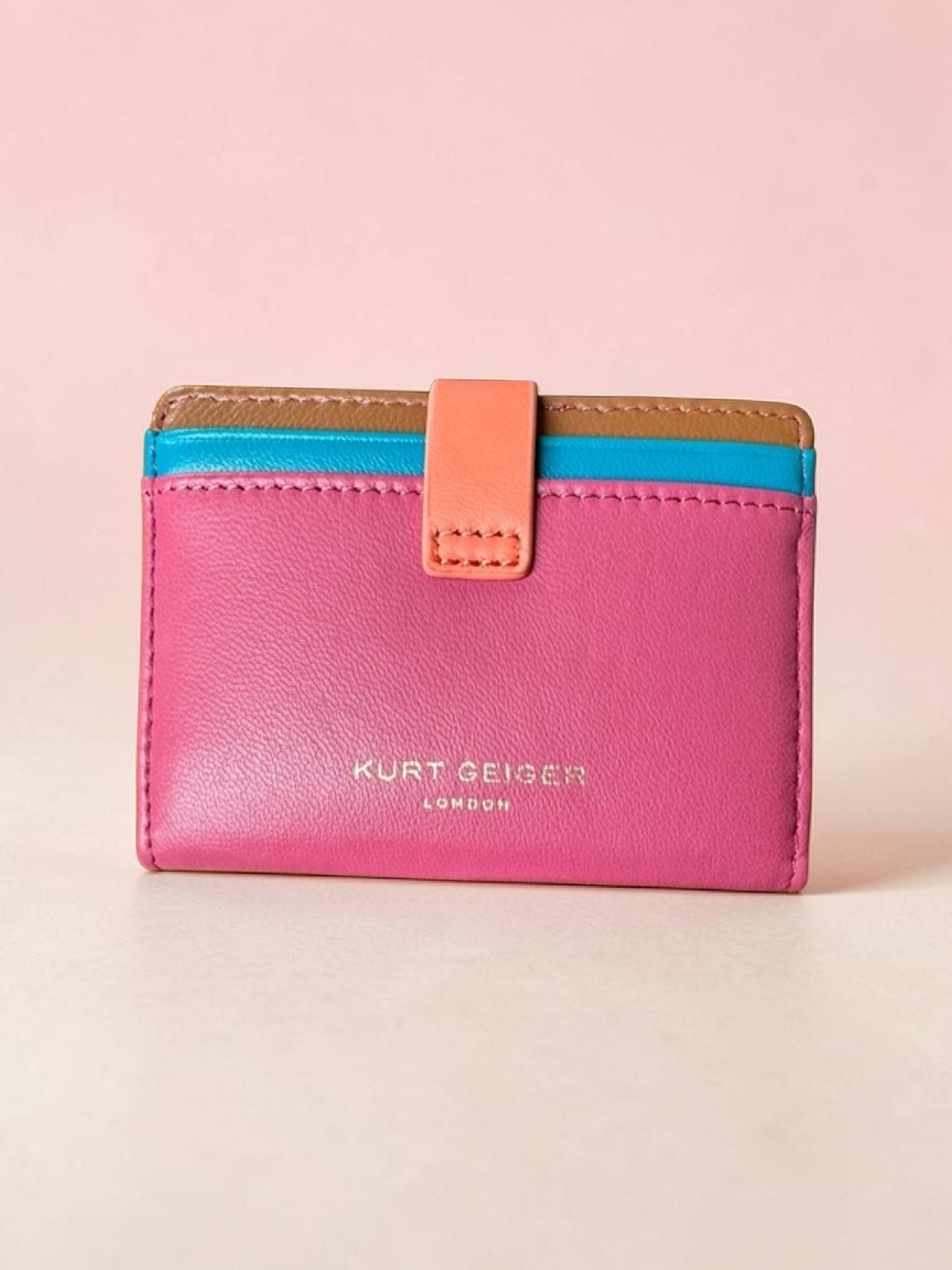 Kurt Geiger Kensington Multicolor Leather Bifold Card Wallet, NWT - Picture 2 of 4